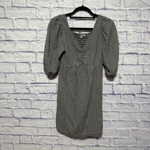 Dual nature black and white gingham dress